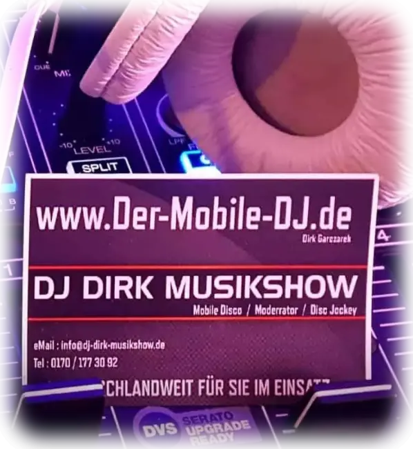 DJ Dirk Karte DJ Dirk Karte
